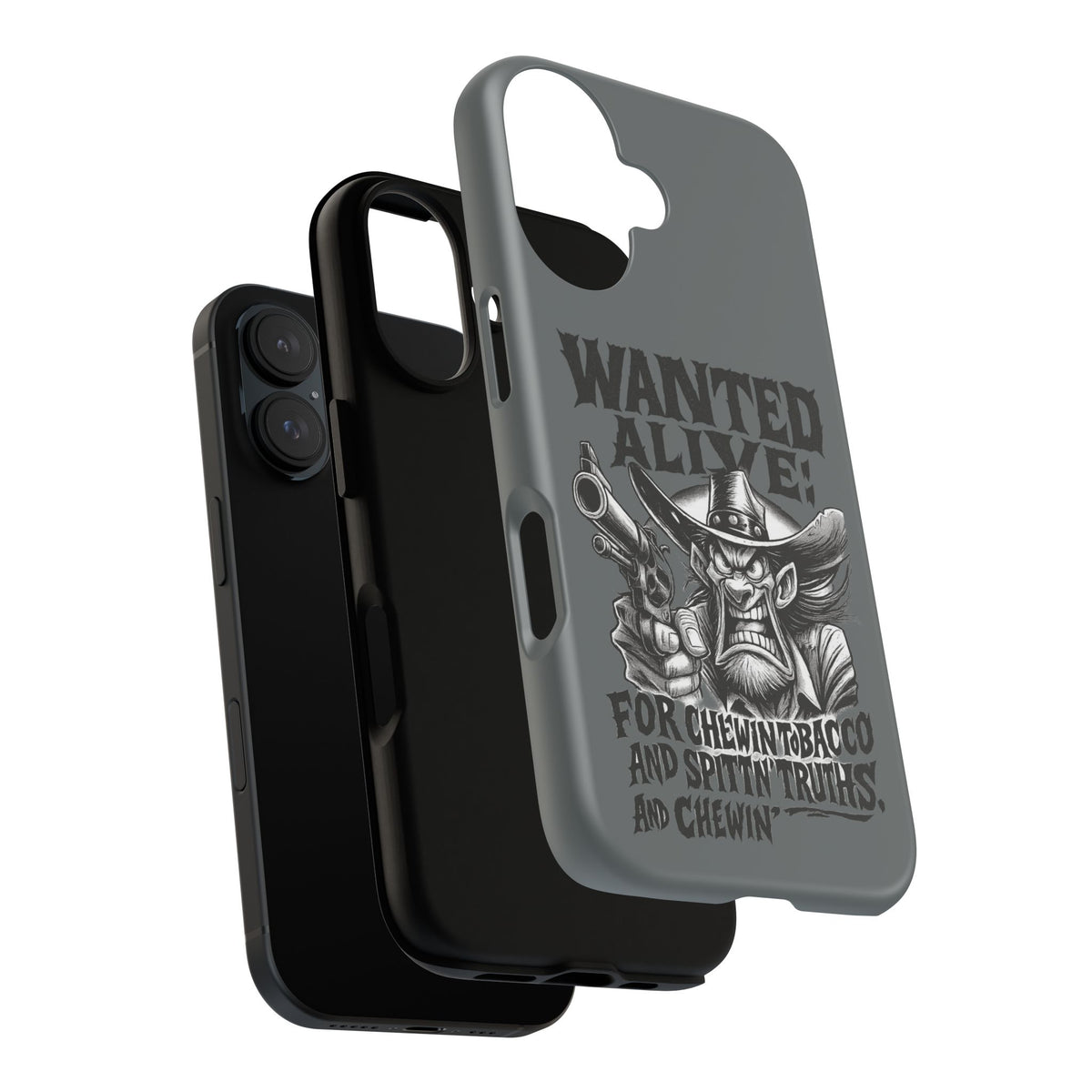 Phone Case — "Wanted Alive!" Cowboy Chewin' Tobacco Graphic