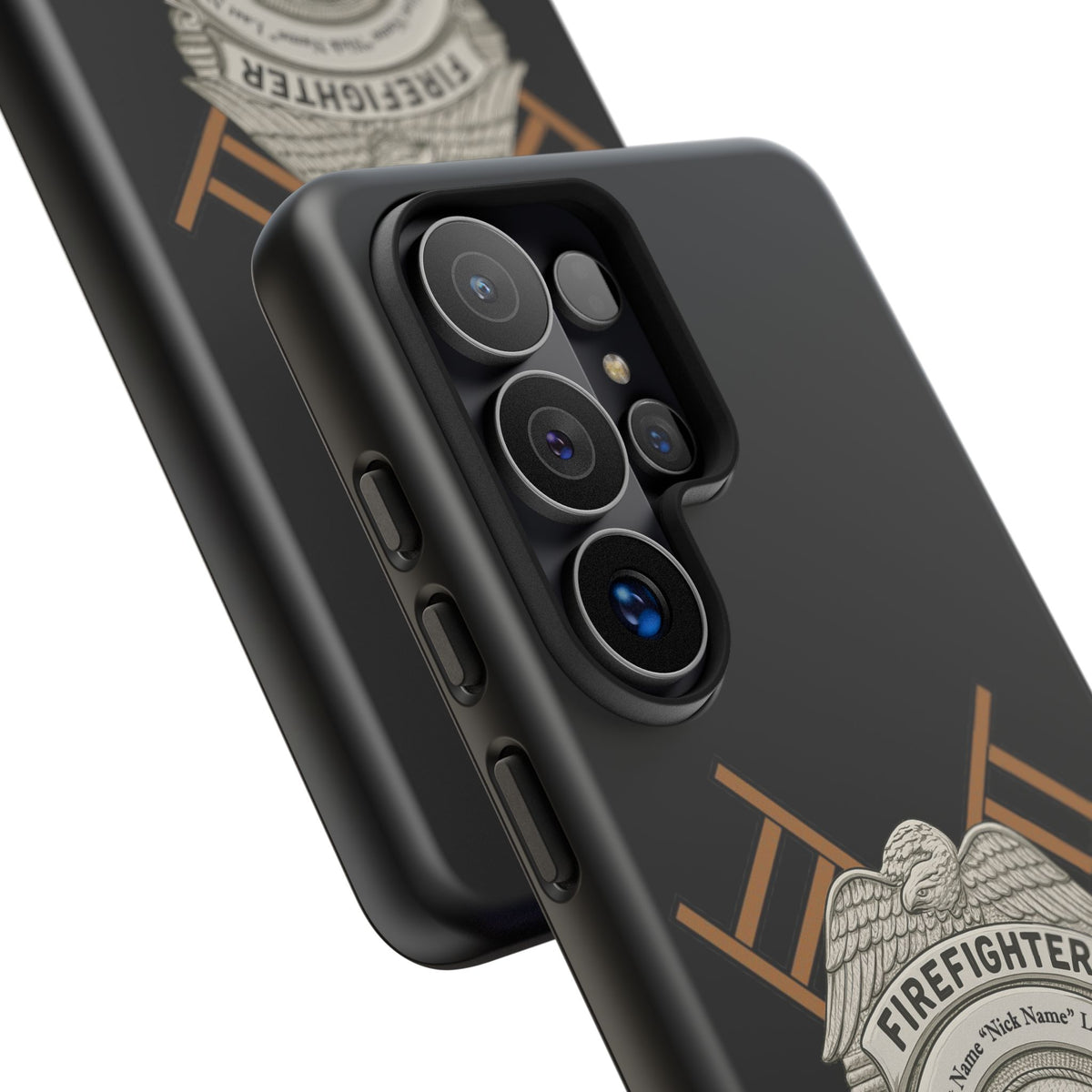 Firefighter Badge Tough Phone Case — Firefighter Helmet & Ladders Protective Case