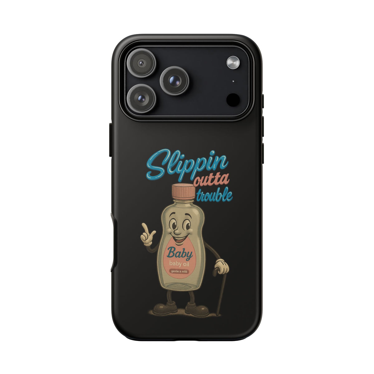 Phone Case — Retro 'Slippin Outta Trouble' Baby Bottle Design