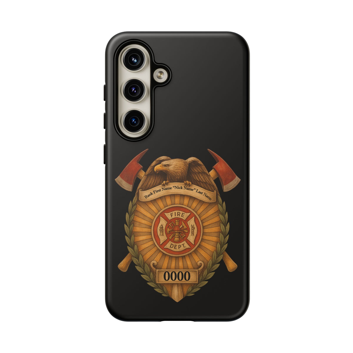Firefighter Badge Phone Case — Tough Cases Customizable Emblem Design