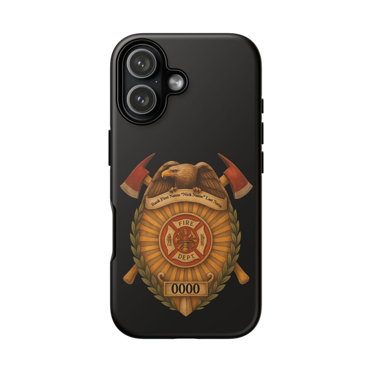 Firefighter Badge Phone Case — Tough Cases Customizable Emblem Design