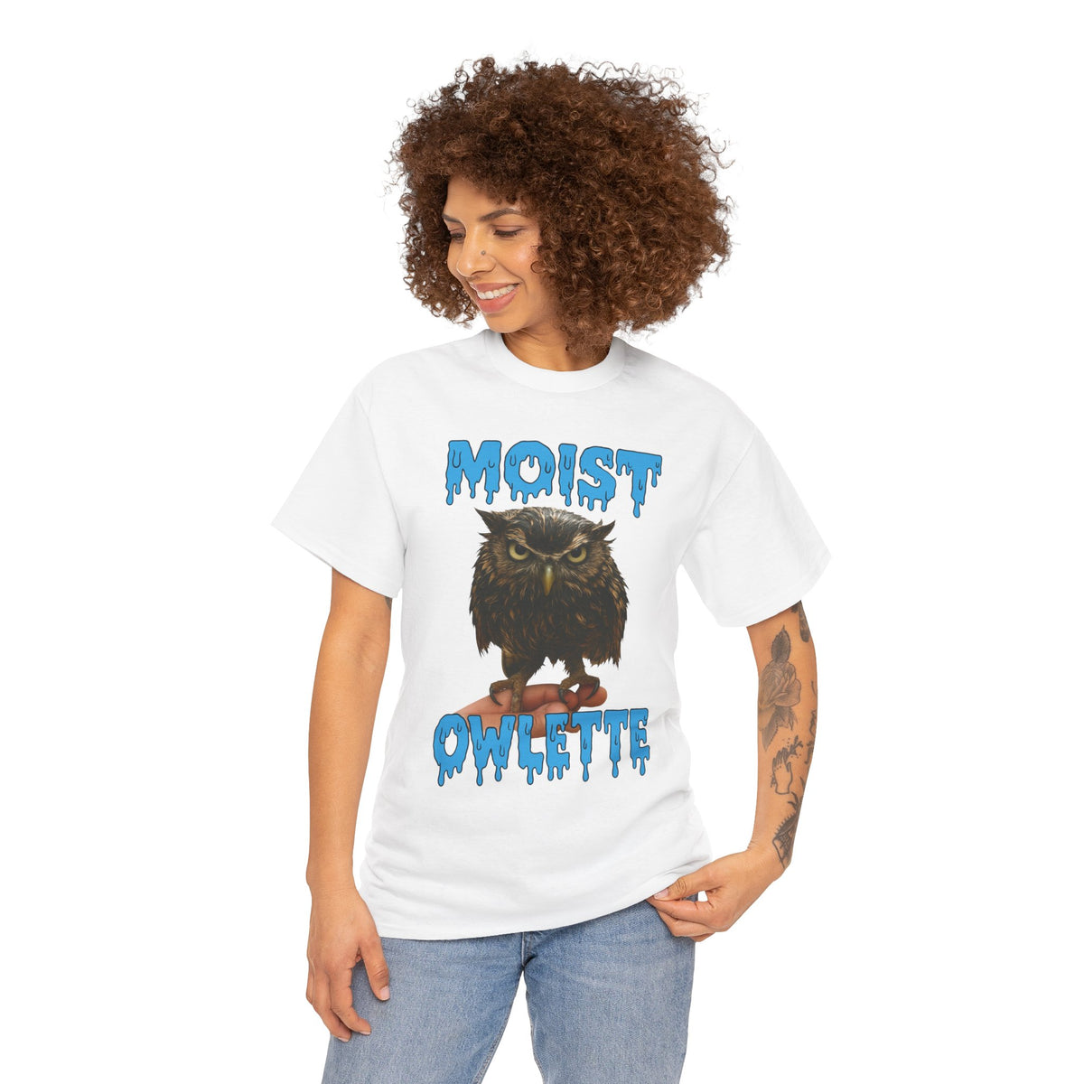 Moist Owlette T-Shirt | Cute Grumpy Owl Graphic