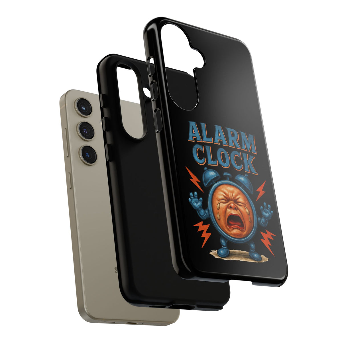 Phone Case — "Alarm Clock" Retro Screaming Clock Protective Cover