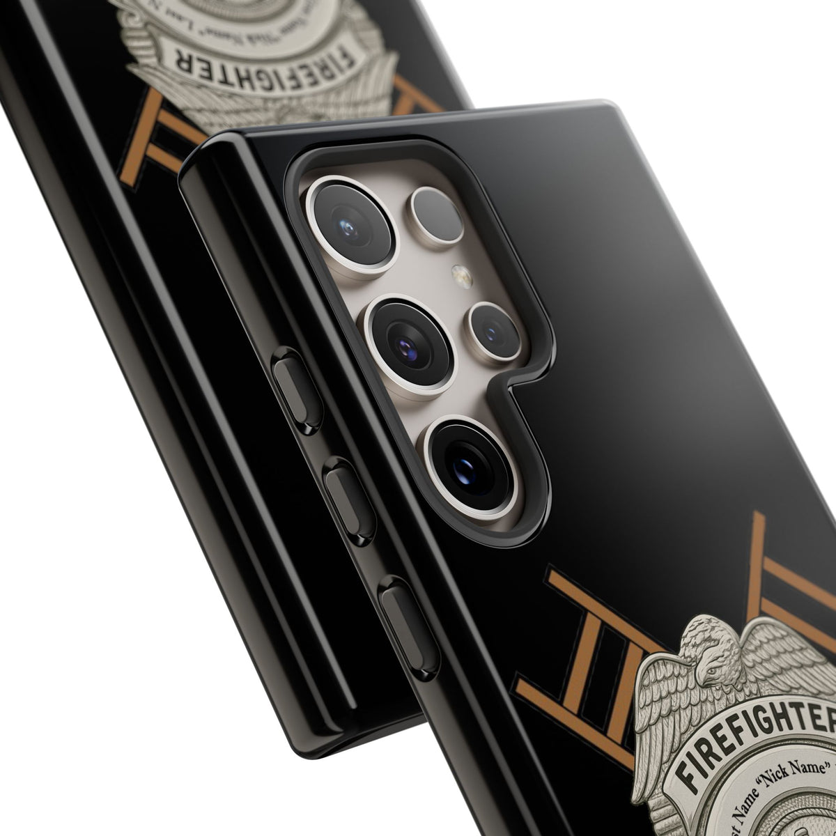Firefighter Badge Tough Phone Case — Firefighter Helmet & Ladders Protective Case