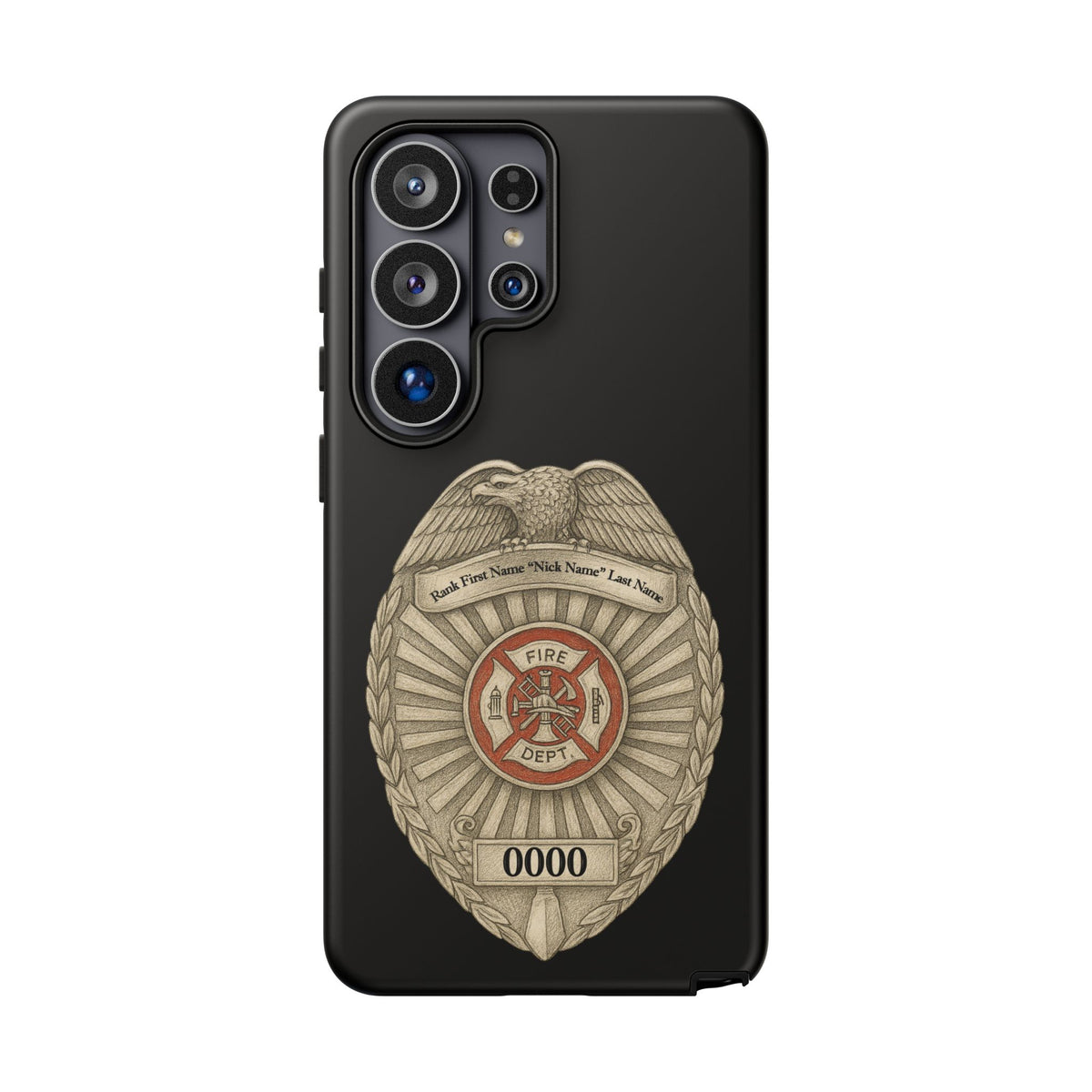 Firefighter Badge Phone Case – Personalized Dept. Emblem Tough Case