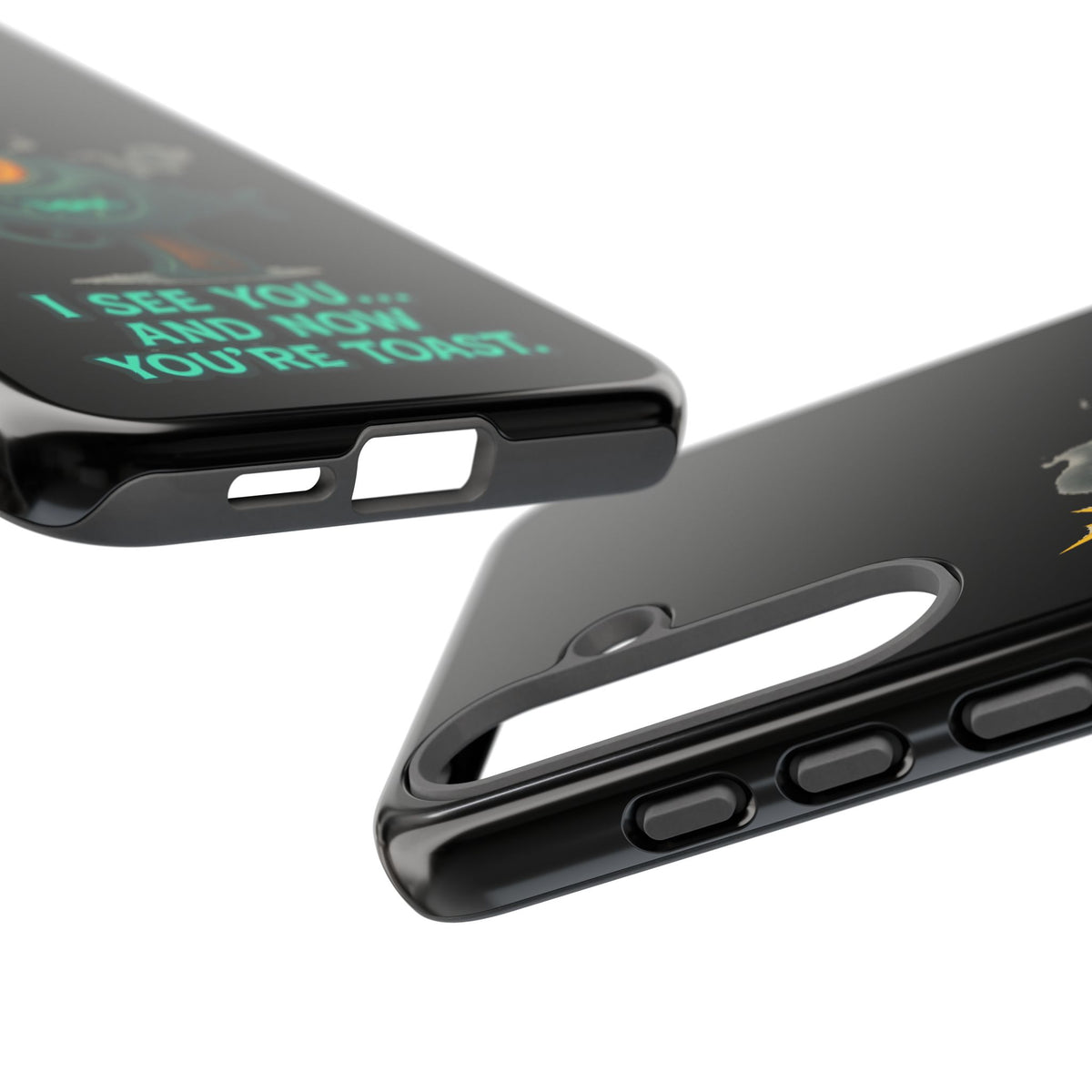 Phone Case — Cute Zombie Blaster Design with "I See You... And Now You're Toast"