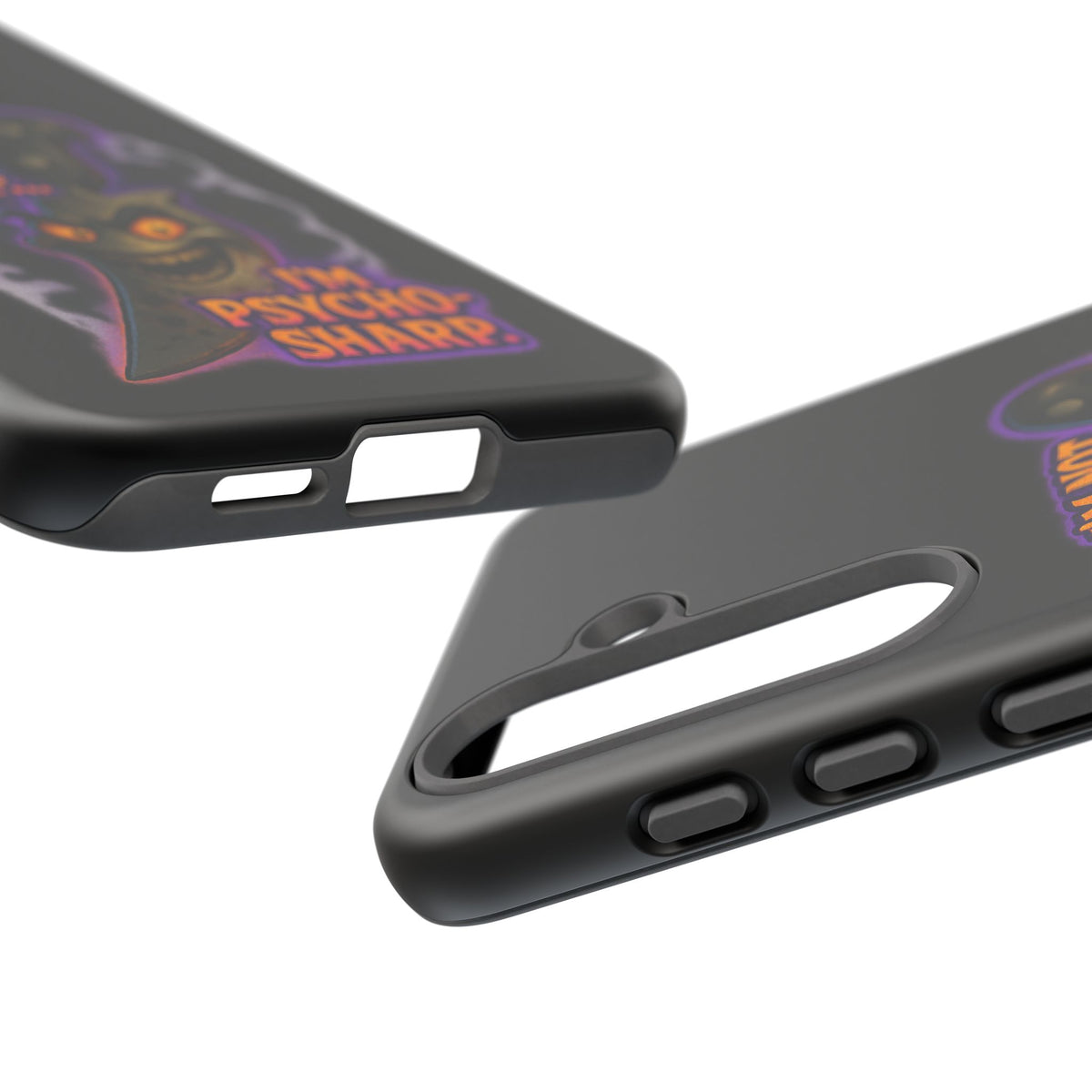 Knife Graphic Phone Case — "I'm Not Just Sharp... I'm Psycho-Sharp" Horror Phone Cover