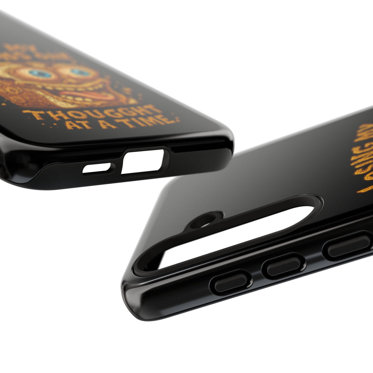 Phone Case — "Losing My Crumbs One Thought at a Time" Funny Retro Bread Illustration
