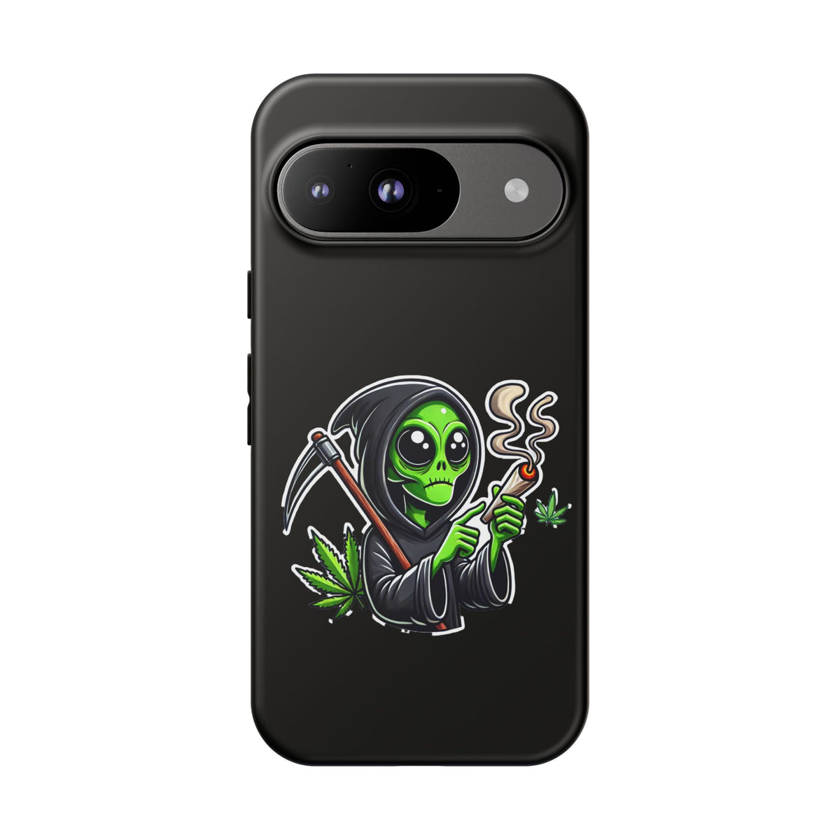 Reaper Alien Phone Case – Cute Grim Reaper Smoking Weed iPhone Case