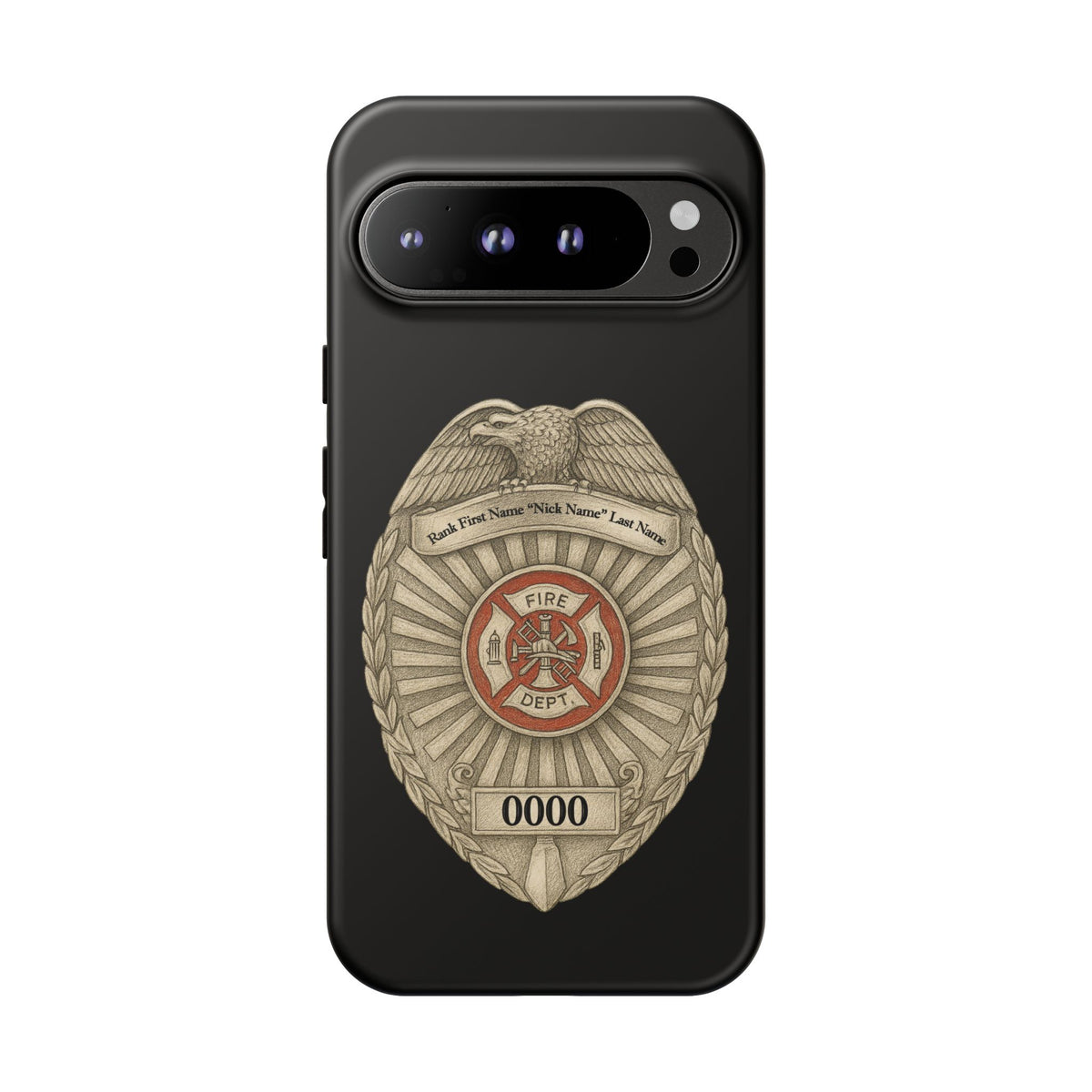 Firefighter Badge Phone Case – Personalized Dept. Emblem Tough Case