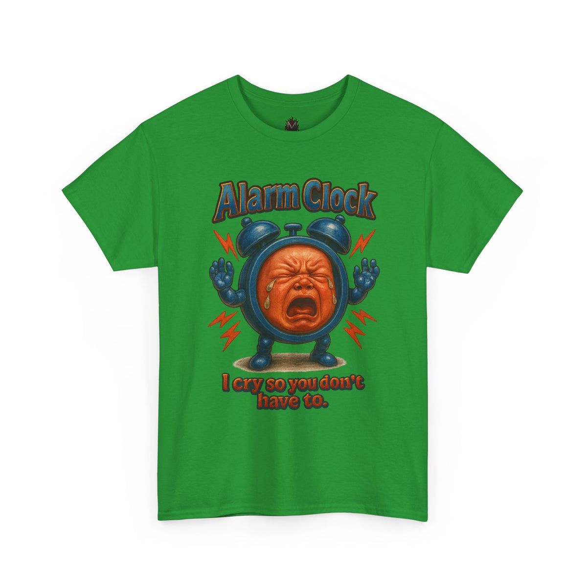 Alarm Clock Crying Baby Tee | Retro Cartoon Alarm Graphic