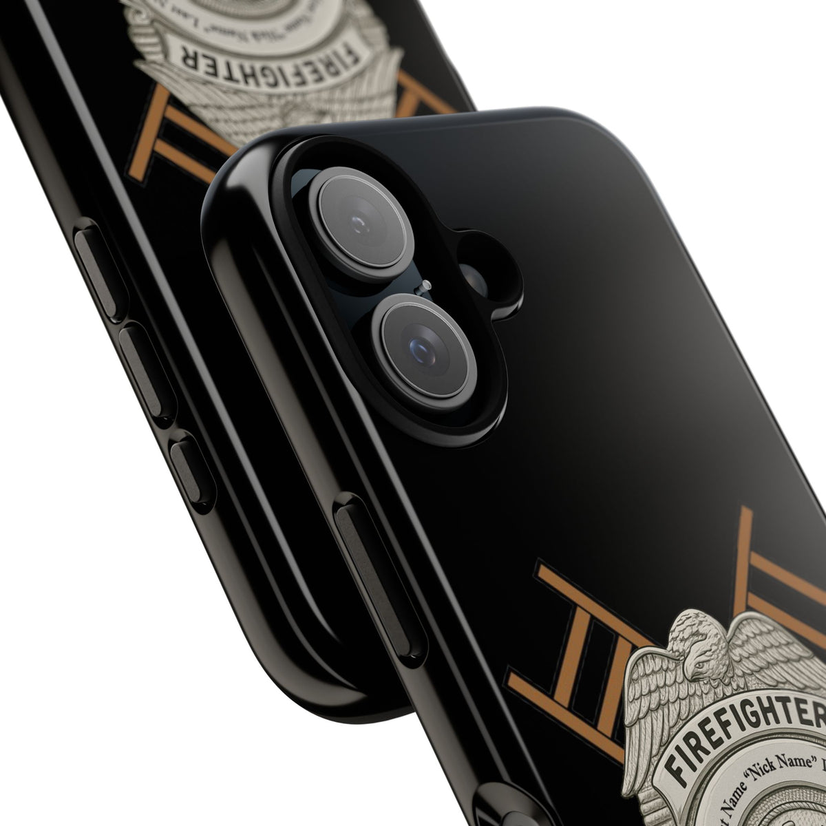 Firefighter Badge Tough Phone Case — Firefighter Helmet & Ladders Protective Case