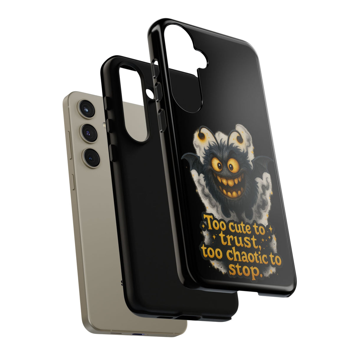 Phone Case — 'Too Cute to Trust, Too Chaotic to Stop' Mischievous Monster Protective Cover