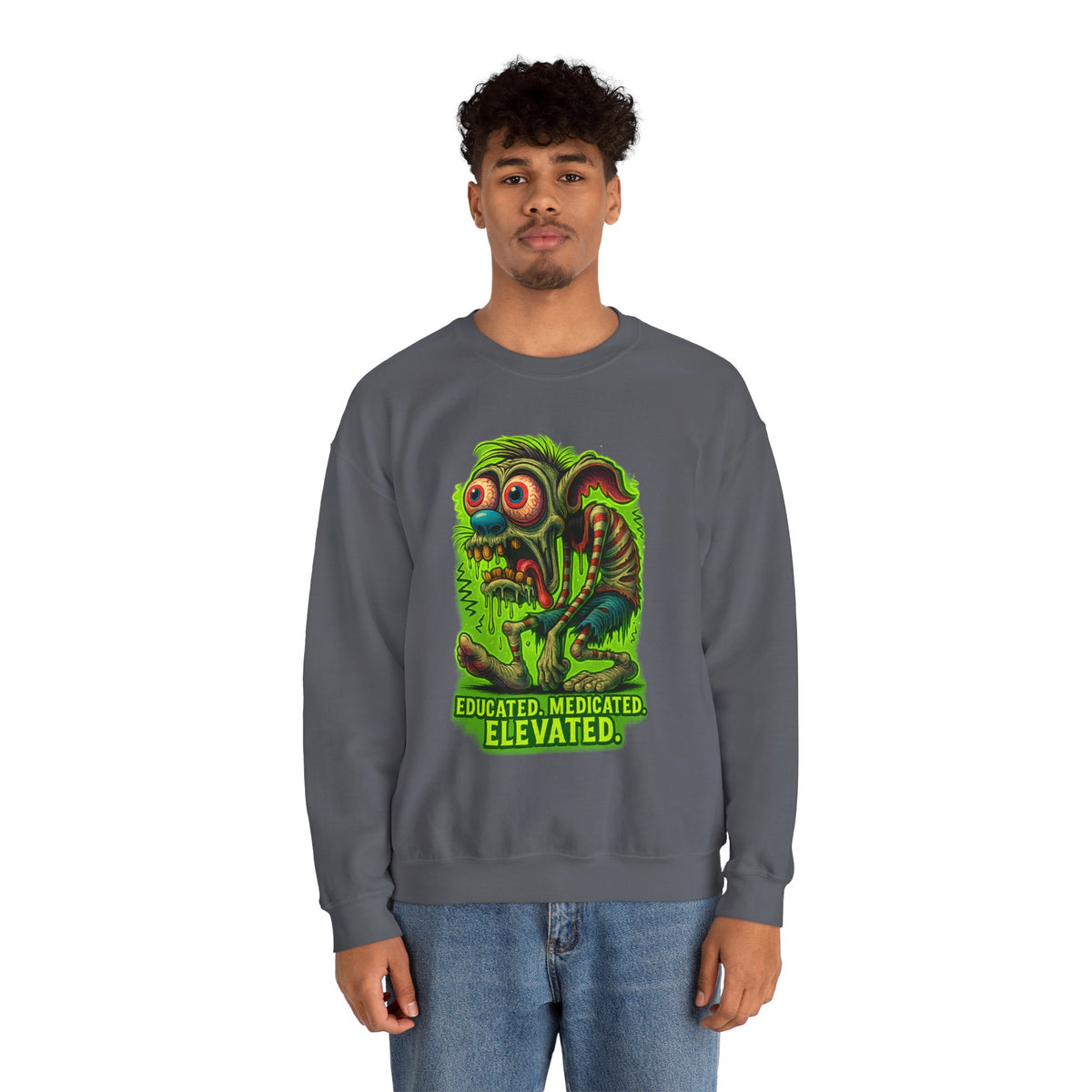 Educated. Medicated. Elevated. Crewneck Sweatshirt