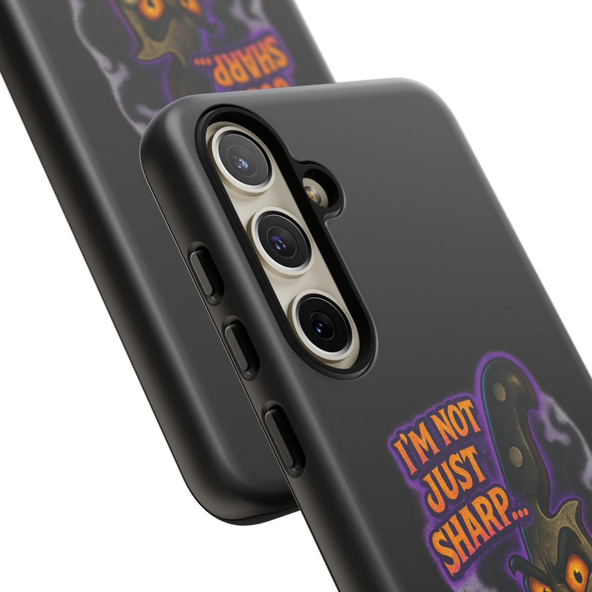 Knife Graphic Phone Case — "I'm Not Just Sharp... I'm Psycho-Sharp" Horror Phone Cover