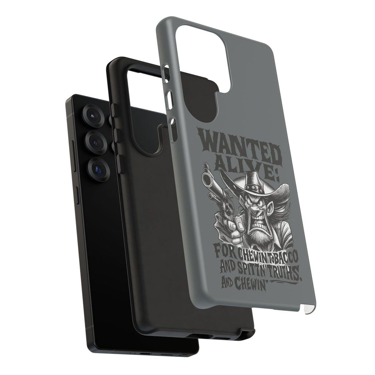 Phone Case — "Wanted Alive!" Cowboy Chewin' Tobacco Graphic