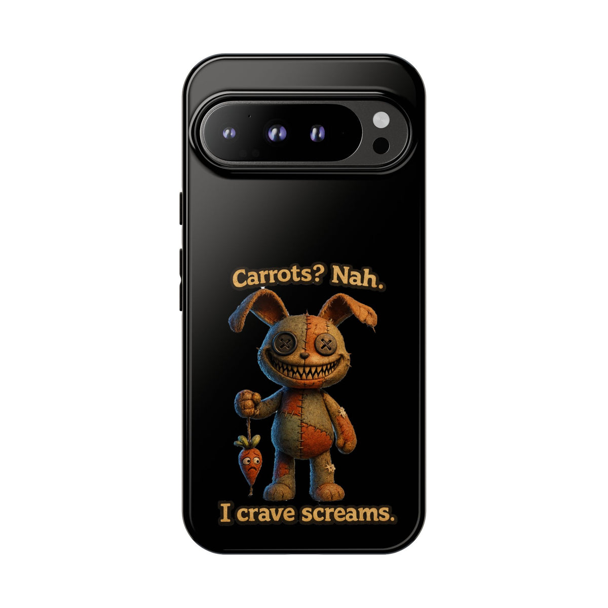 Phone Case — Creepy Bunny "Carrots? Nah. I crave screams." Horror iPhone Case