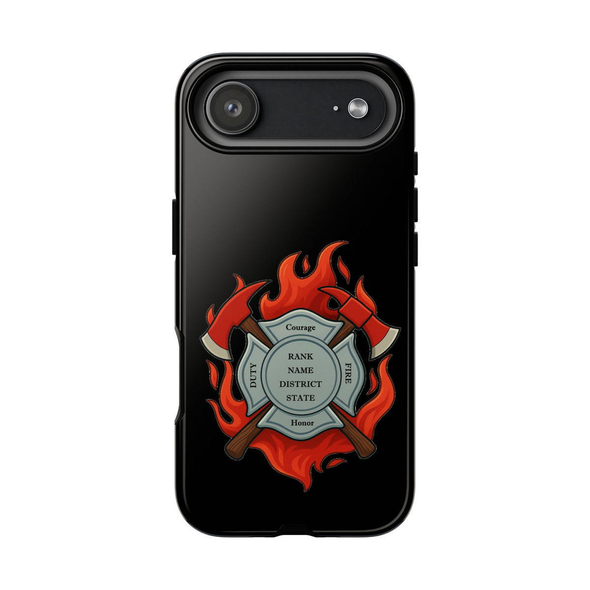 Firefighter Maltese Cross Phone Case — Custom Rank/Name/District Design