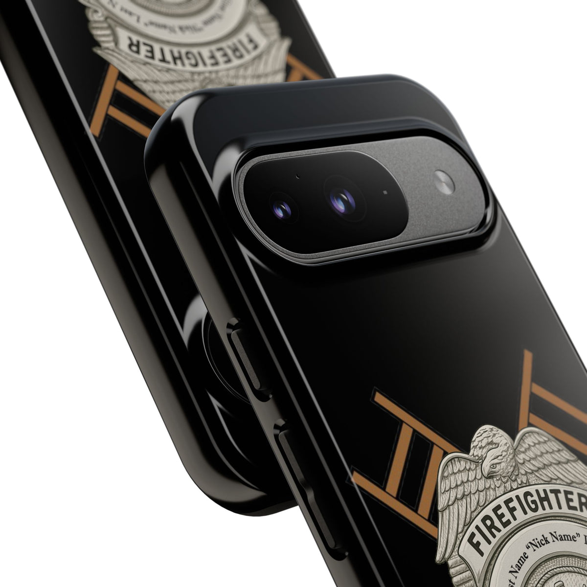 Firefighter Badge Tough Phone Case — Firefighter Helmet & Ladders Protective Case