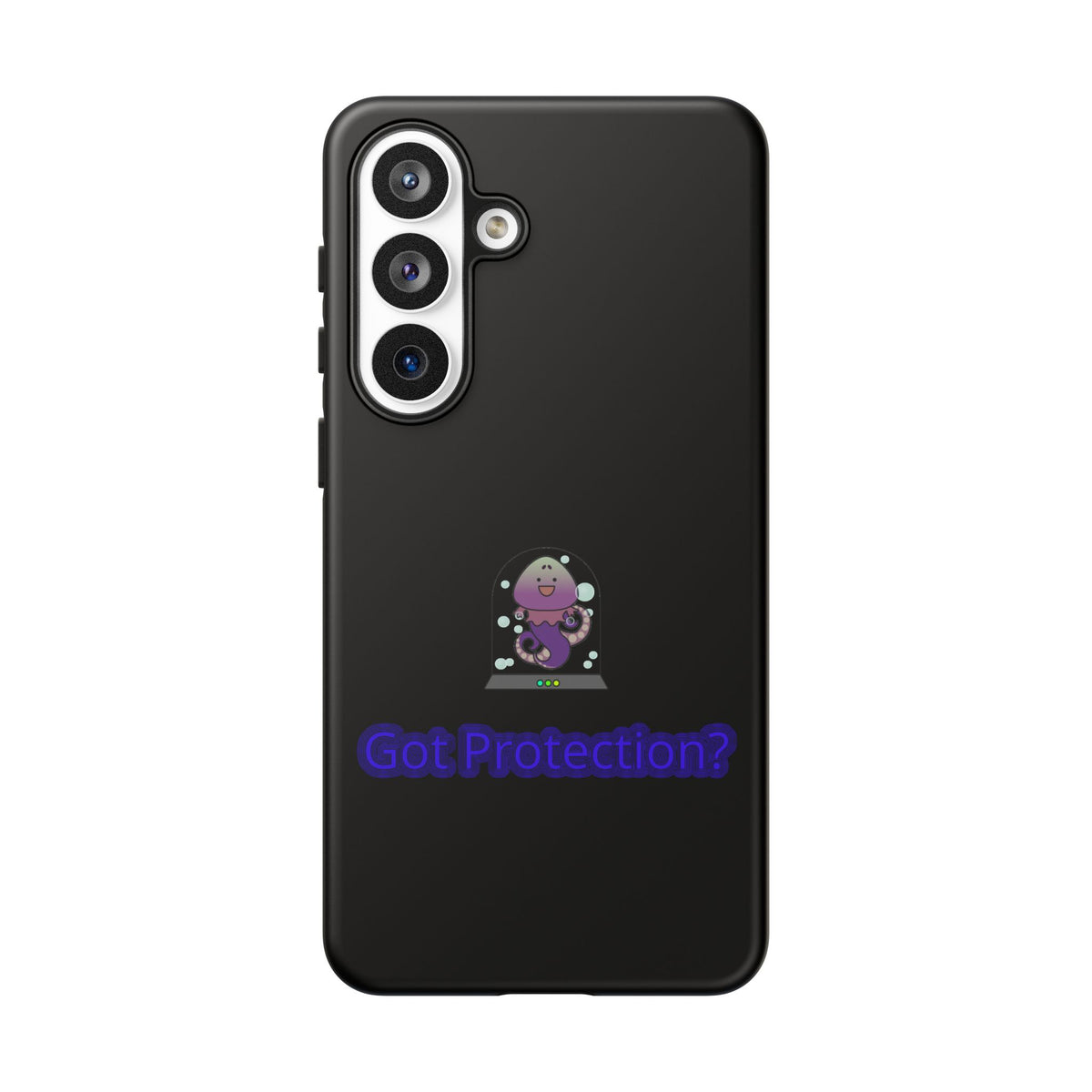 Phone Case — 'Got Protection?' Cute Purple Alien Anti-Shock Protective Cover