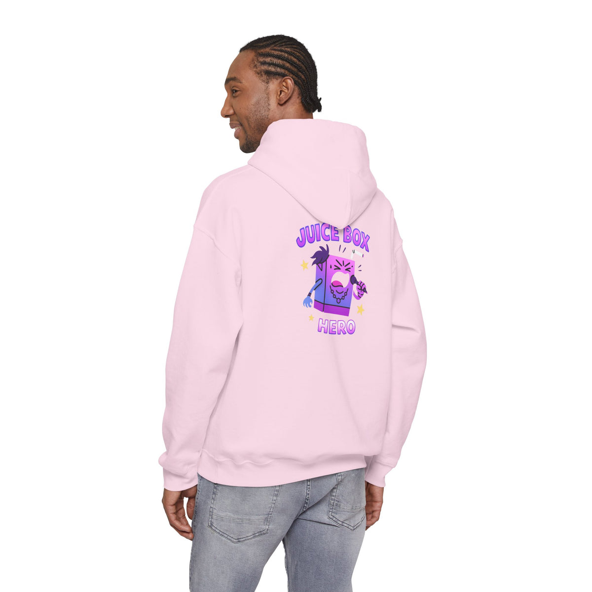 Juice Box Hero Hoodie — Playful Cartoon Juice Box Graphic Sweatshirt