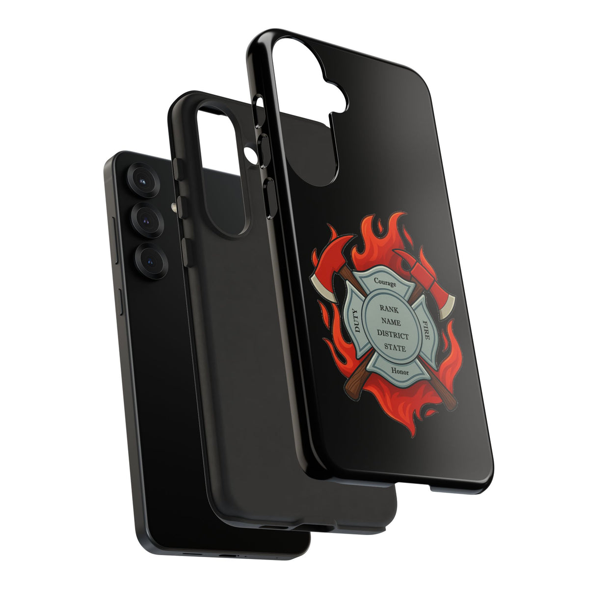 Firefighter Maltese Cross Phone Case — Custom Rank/Name/District Design