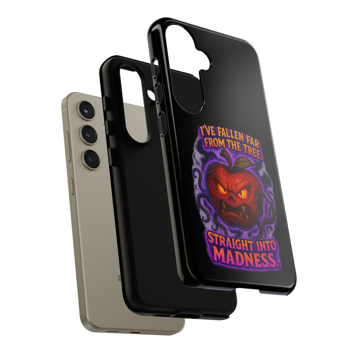Phone Case — 'I've Fallen Far From the Tree, Straight Into Madness' Pumpkin Horror Design