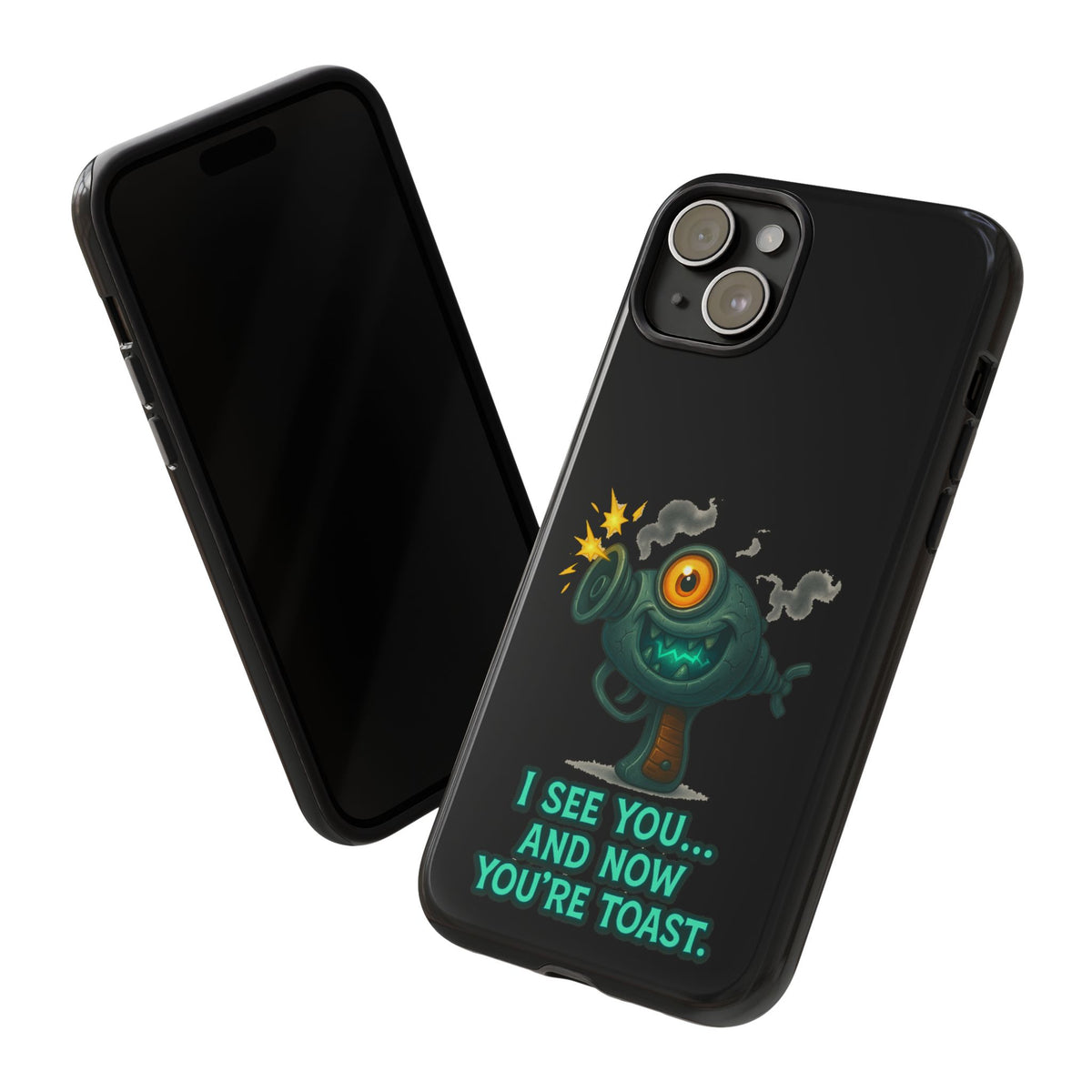 Phone Case — Cute Zombie Blaster Design with "I See You... And Now You're Toast"