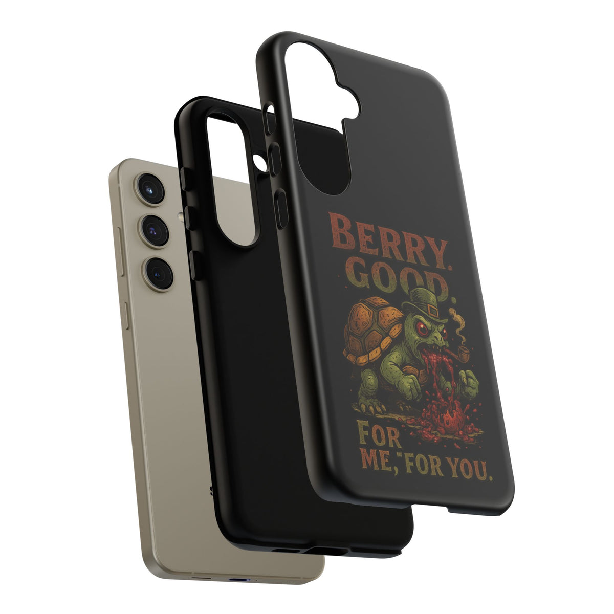 Phone Case — 'Berry Good' Zombie Turtle Graphic Tough Protective Case