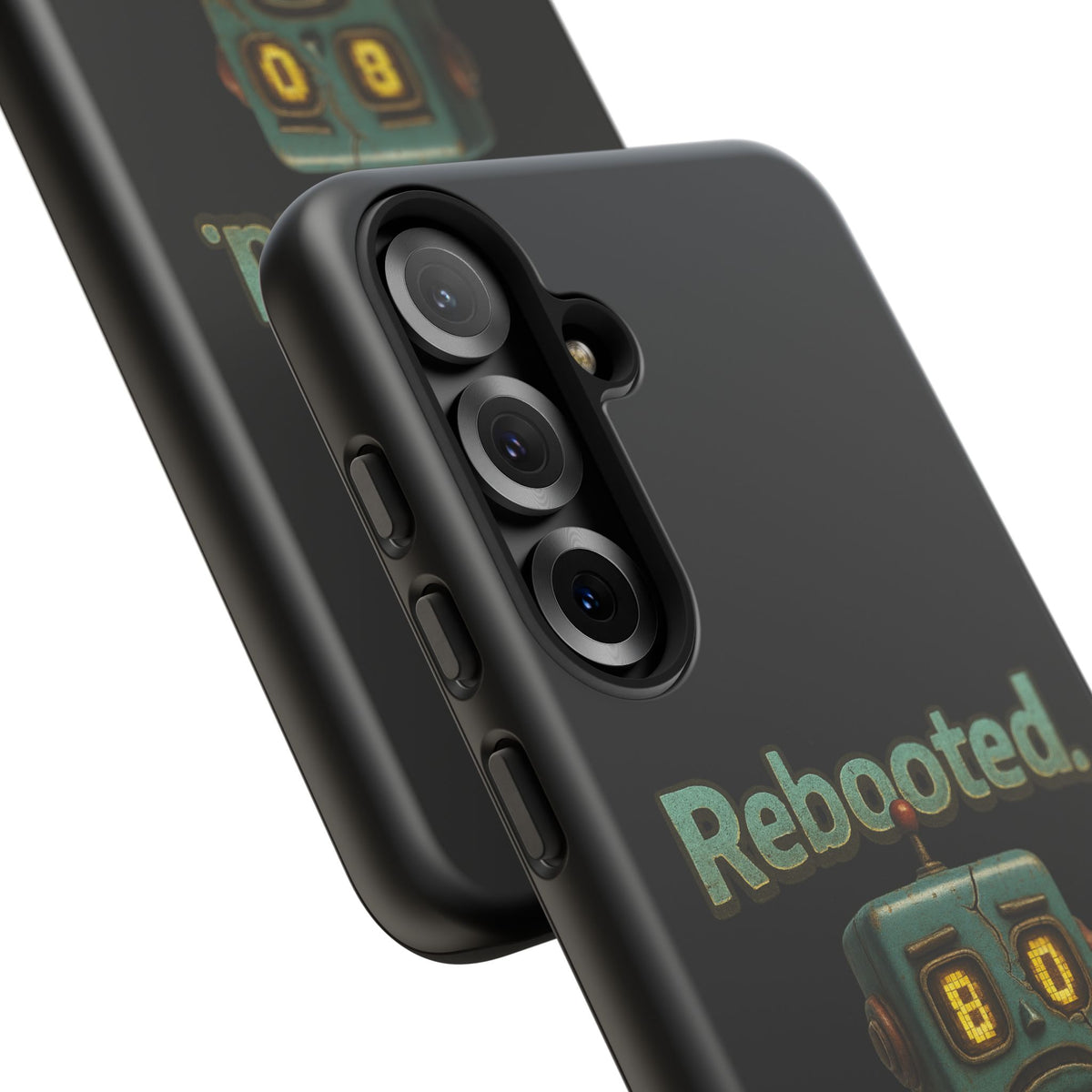 Phone Case — 'Rebooted. Still Awkward.' Retro Robot Protective Cover