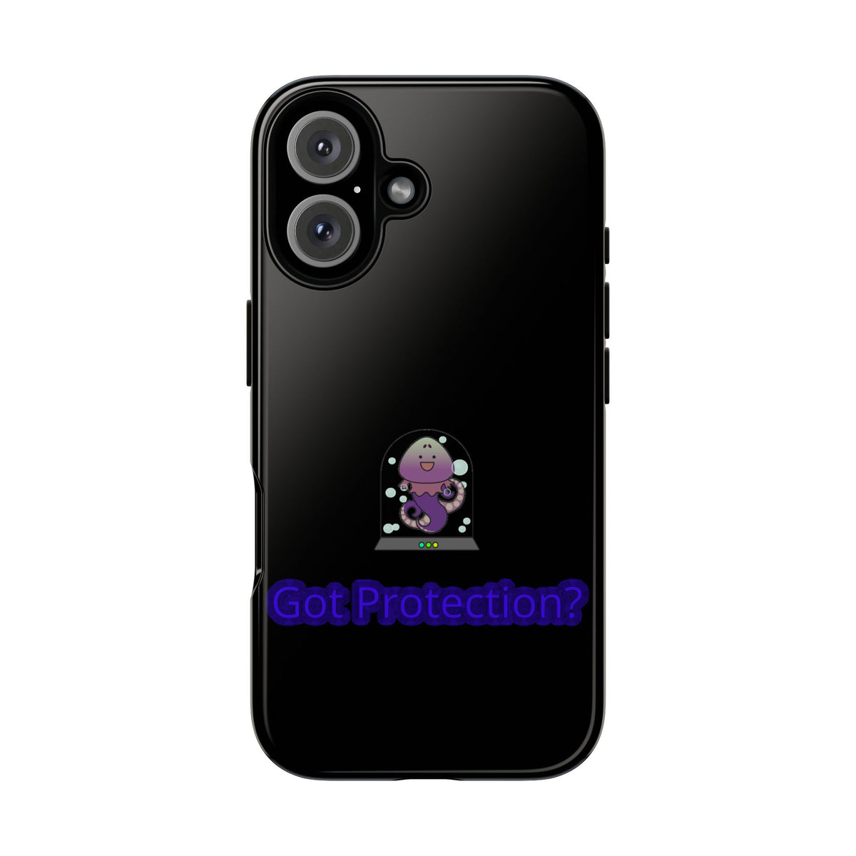 Phone Case — 'Got Protection?' Cute Purple Alien Anti-Shock Protective Cover