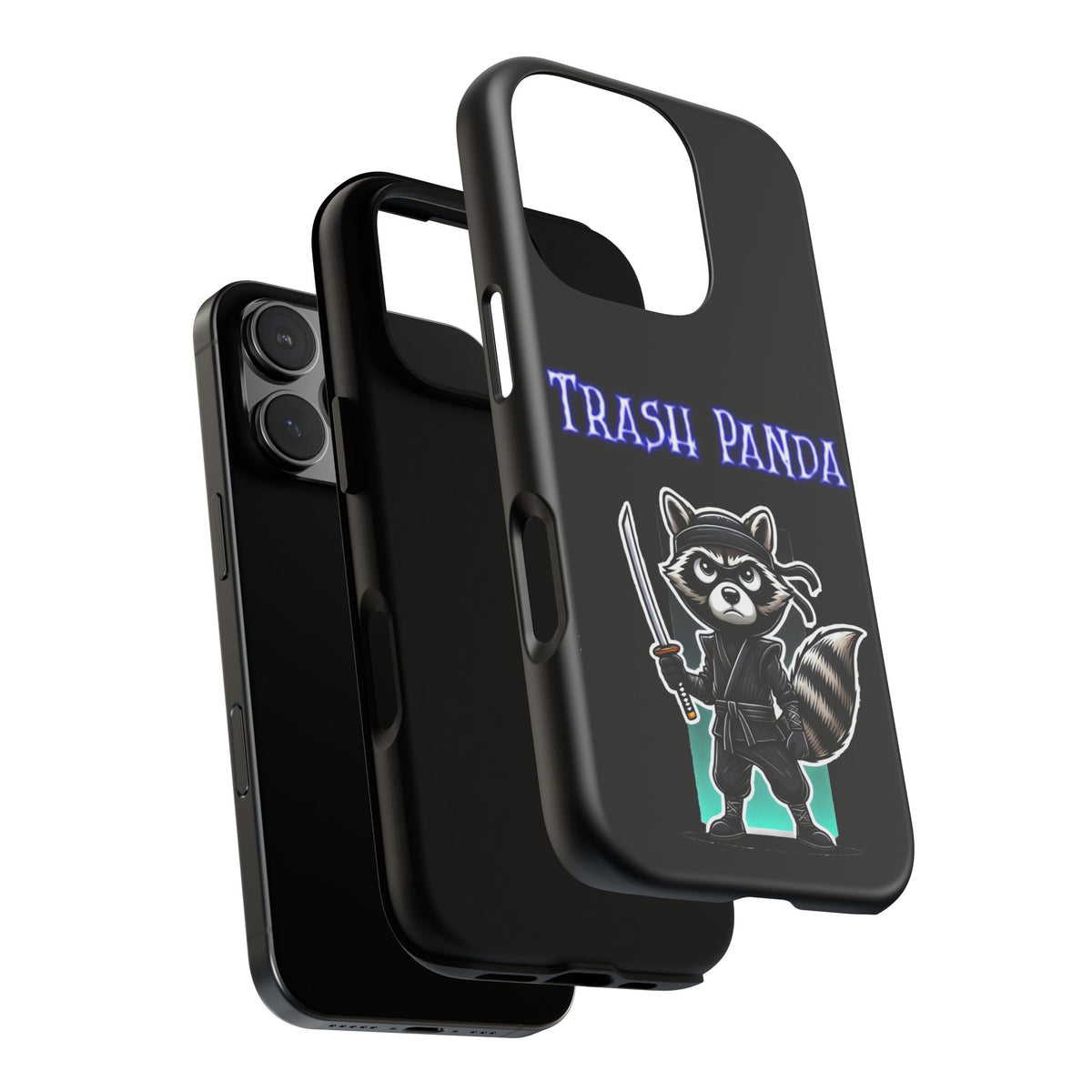 Trash Panda Ninja Phone Case — Cute Raccoon Warrior Protective Case
