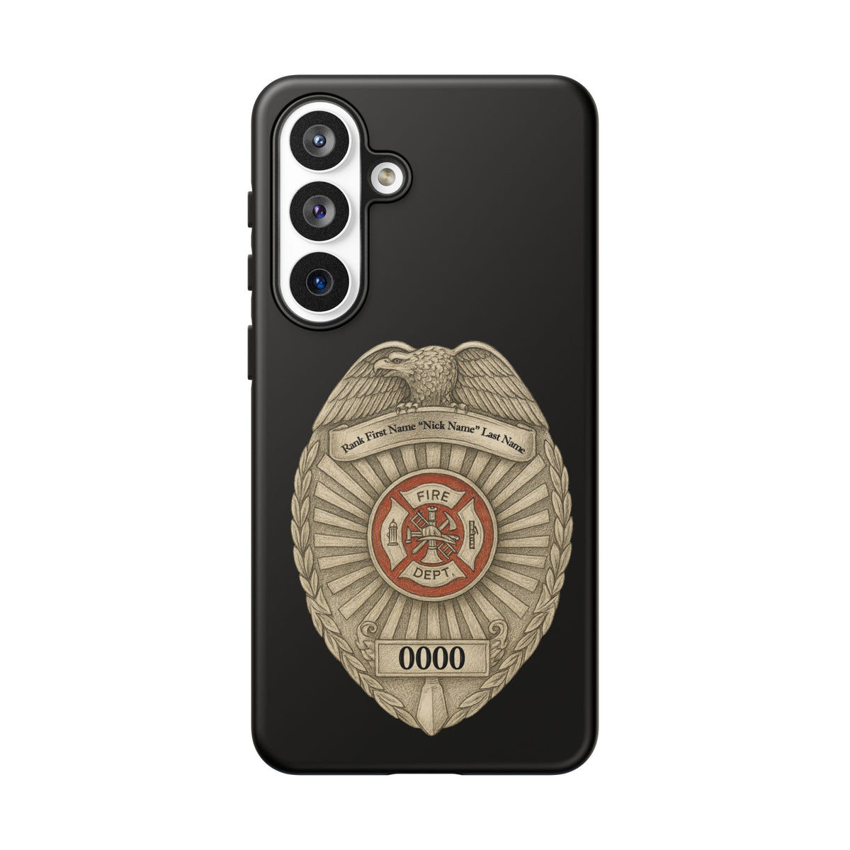 Firefighter Badge Phone Case – Personalized Dept. Emblem Tough Case