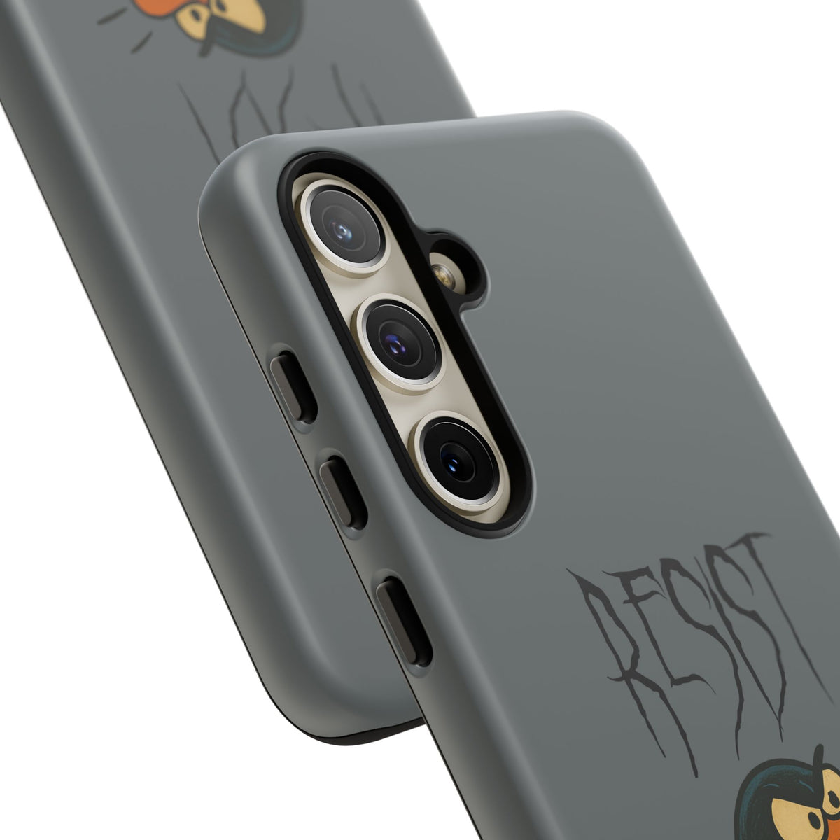 Resist Angry Penguin Phone Case — Protective iPhone Case with Bold Cartoon Design