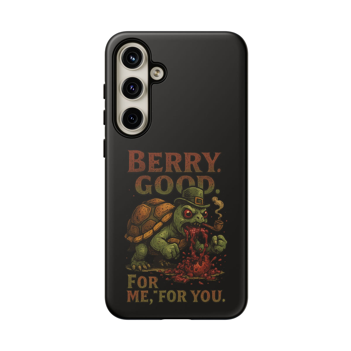 Phone Case — 'Berry Good' Zombie Turtle Graphic Tough Protective Case