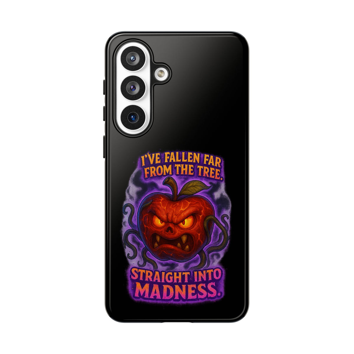 Phone Case — 'I've Fallen Far From the Tree, Straight Into Madness' Pumpkin Horror Design