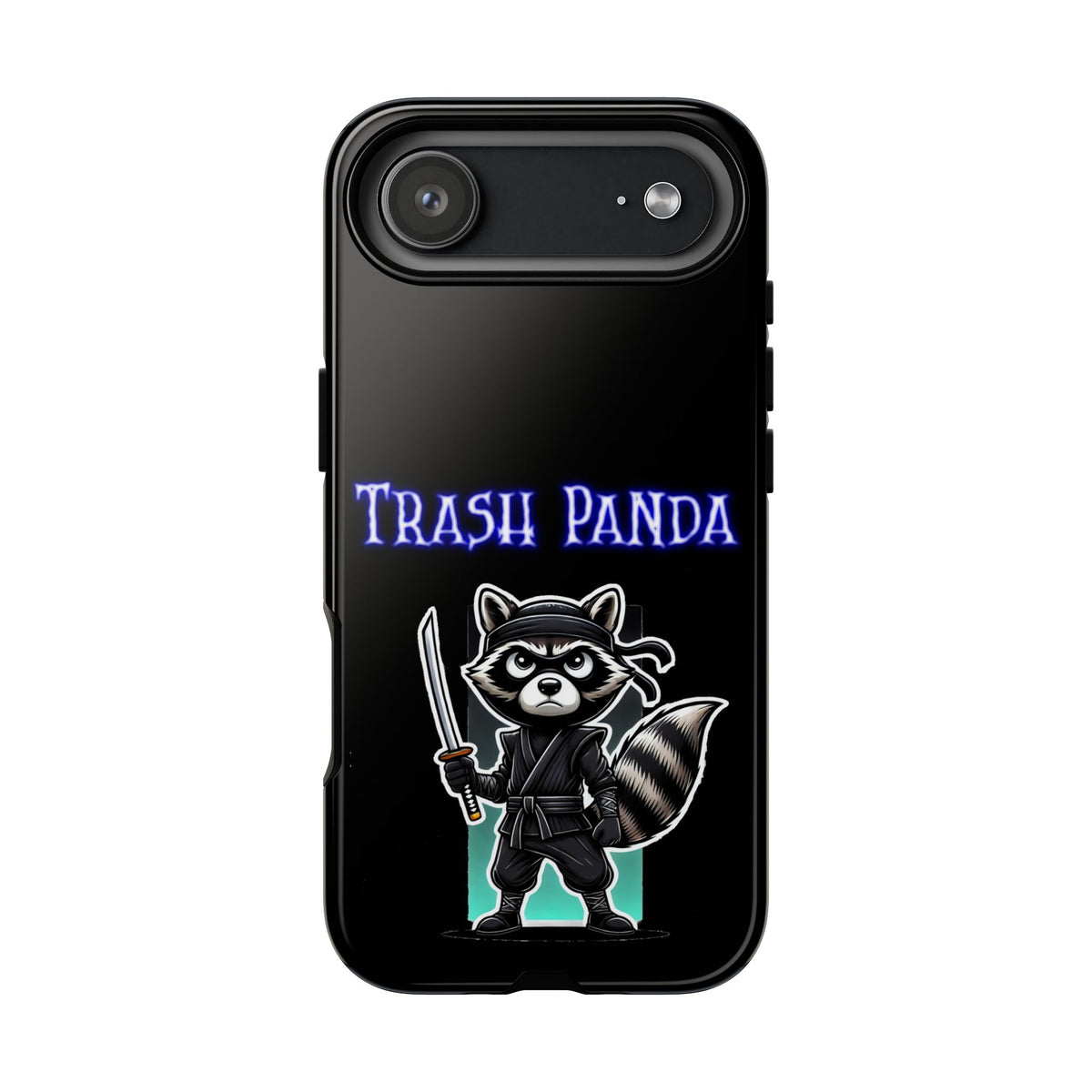 Trash Panda Ninja Phone Case — Cute Raccoon Warrior Protective Case