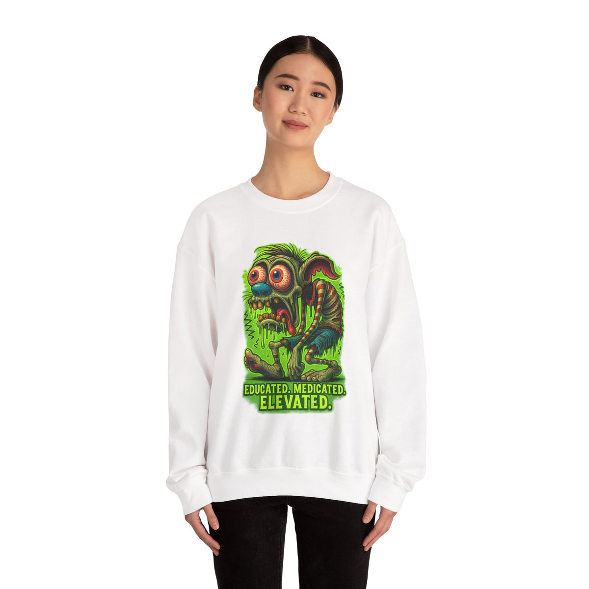 Educated. Medicated. Elevated. Crewneck Sweatshirt
