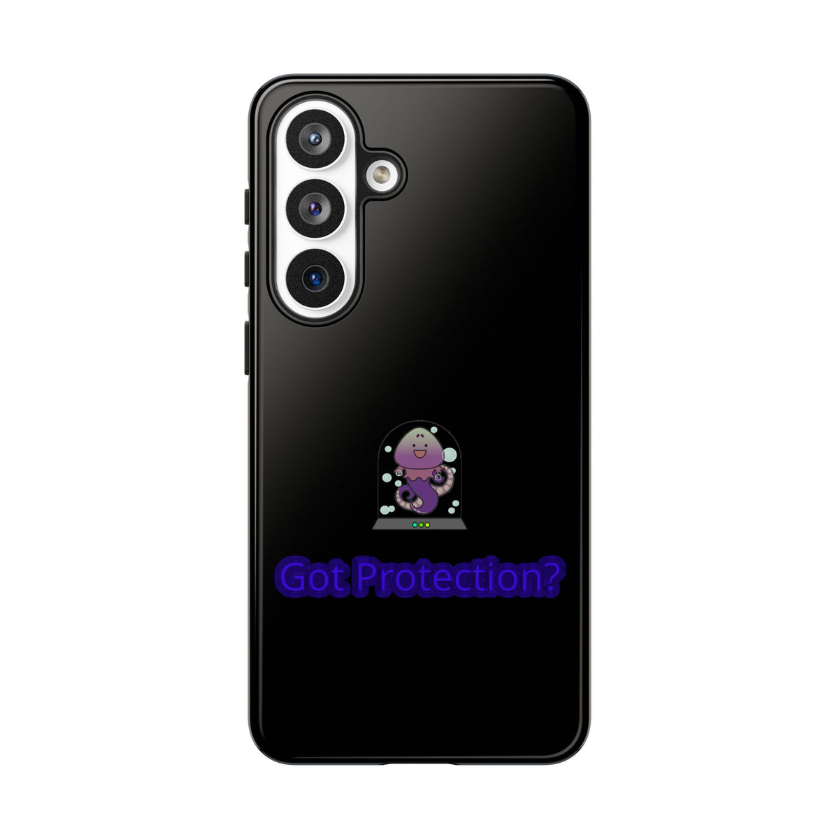 Phone Case — 'Got Protection?' Cute Purple Alien Anti-Shock Protective Cover