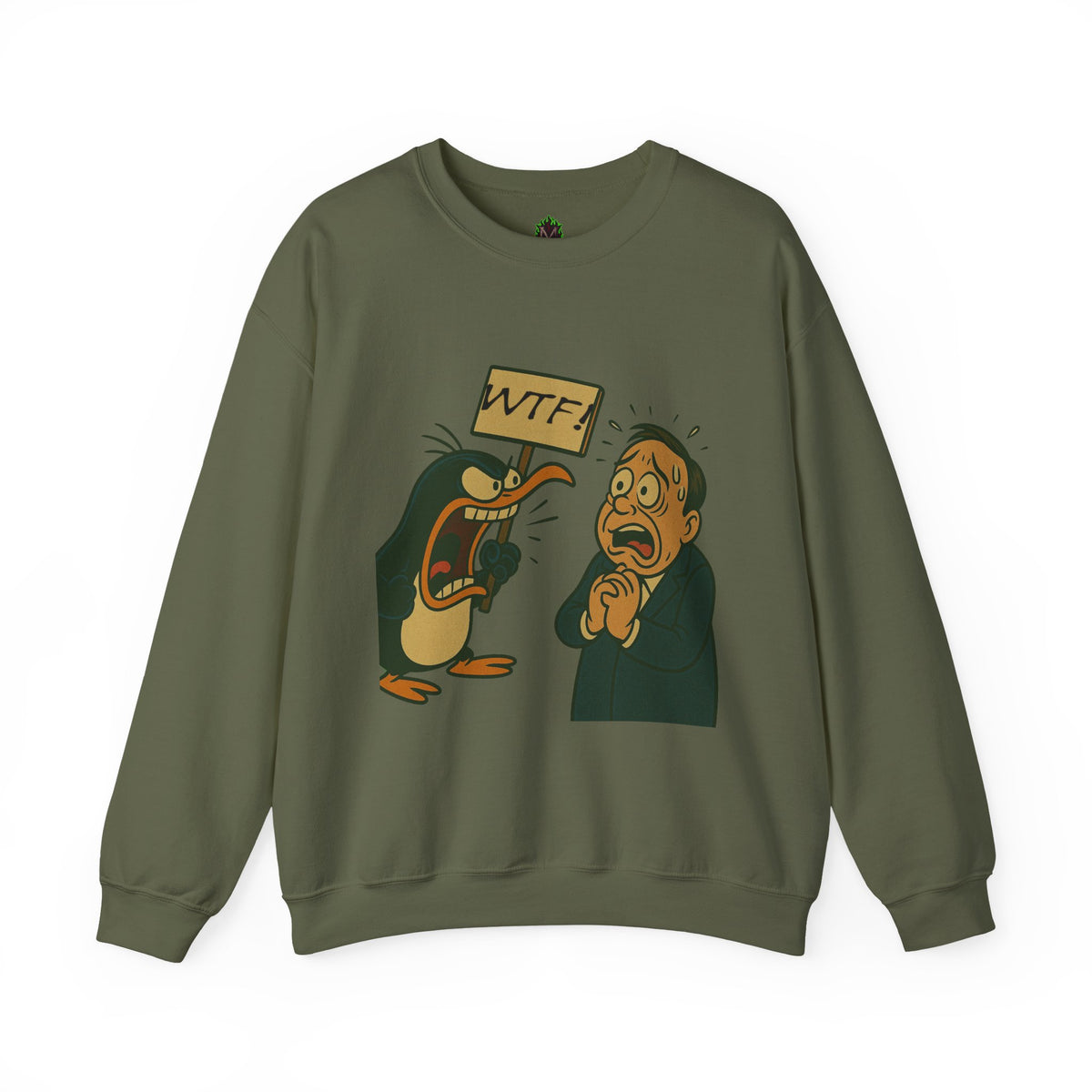 WTF Angry Penguin Crewneck Sweatshirt