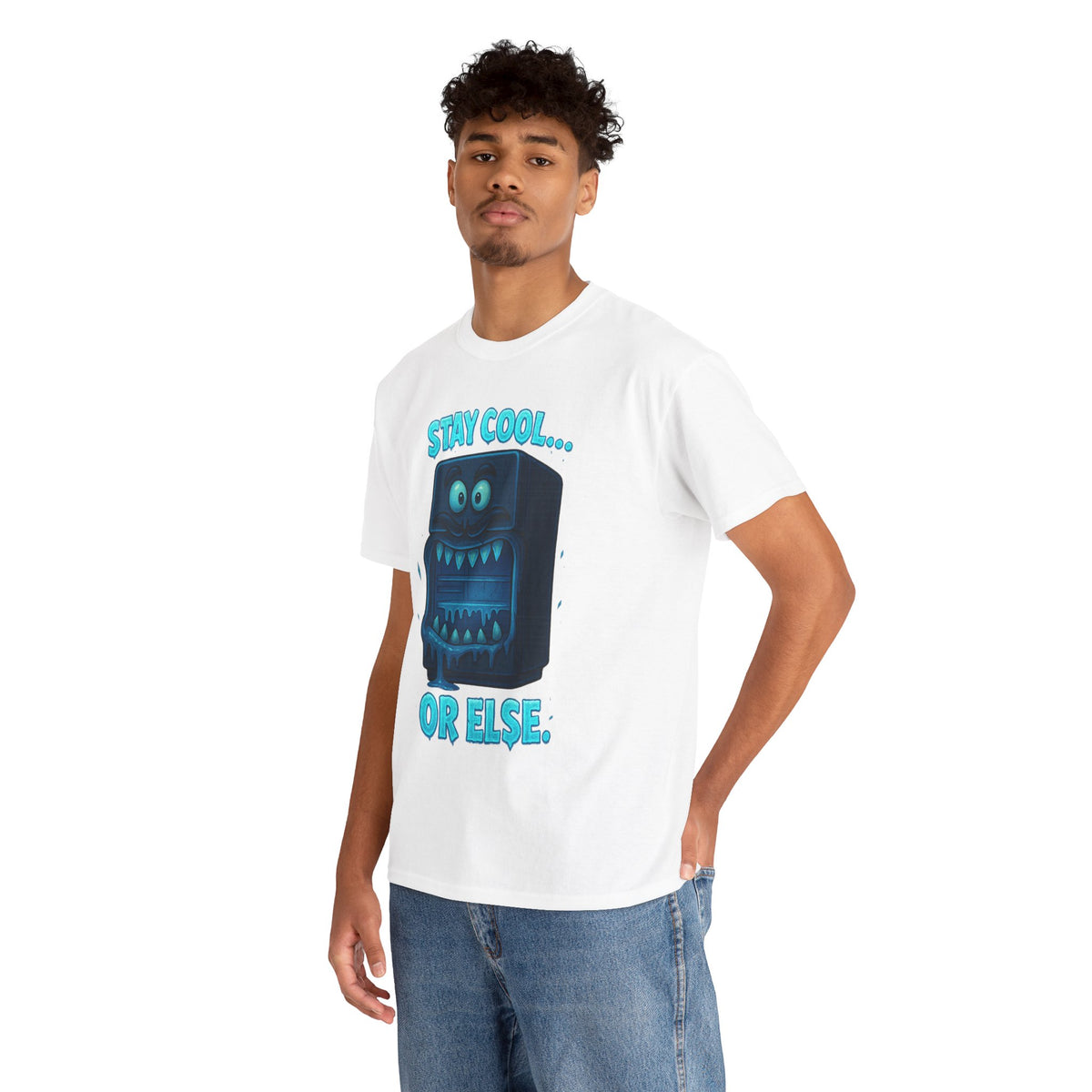 Stay Cool Refrigerator Monster T-Shirt | Funny Retro Cartoon Tee