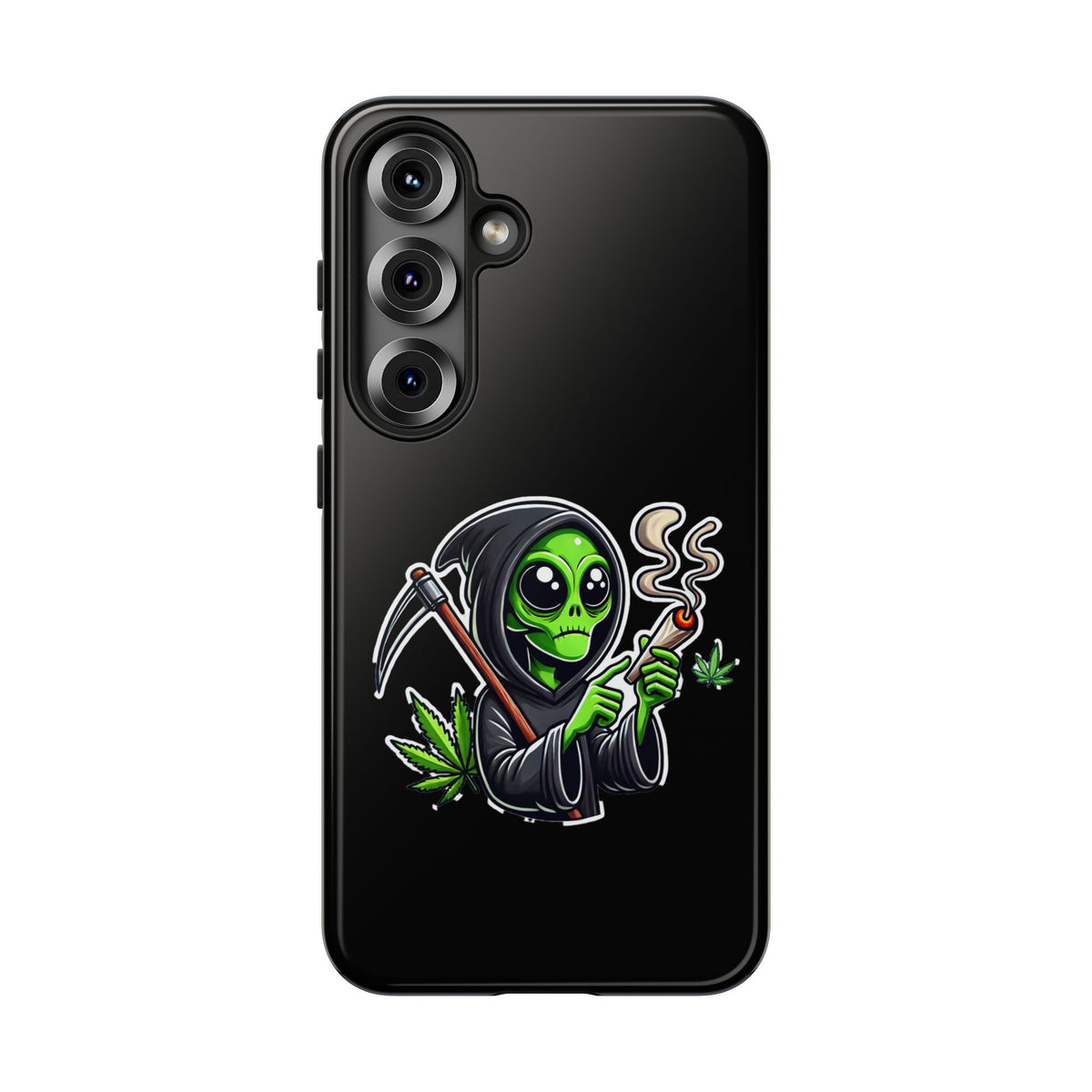 Reaper Alien Phone Case – Cute Grim Reaper Smoking Weed iPhone Case