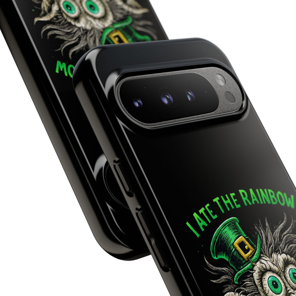 St. Patrick's Horror Phone Case — "I Ate the Rainbow, The Gold Screamed" Lucky Goblin Design