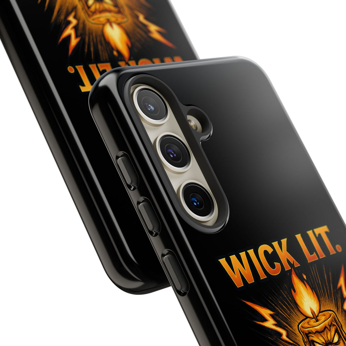 Phone Case — "Wick Lit. Patience Gone." Funny Angry Candle Protective Case
