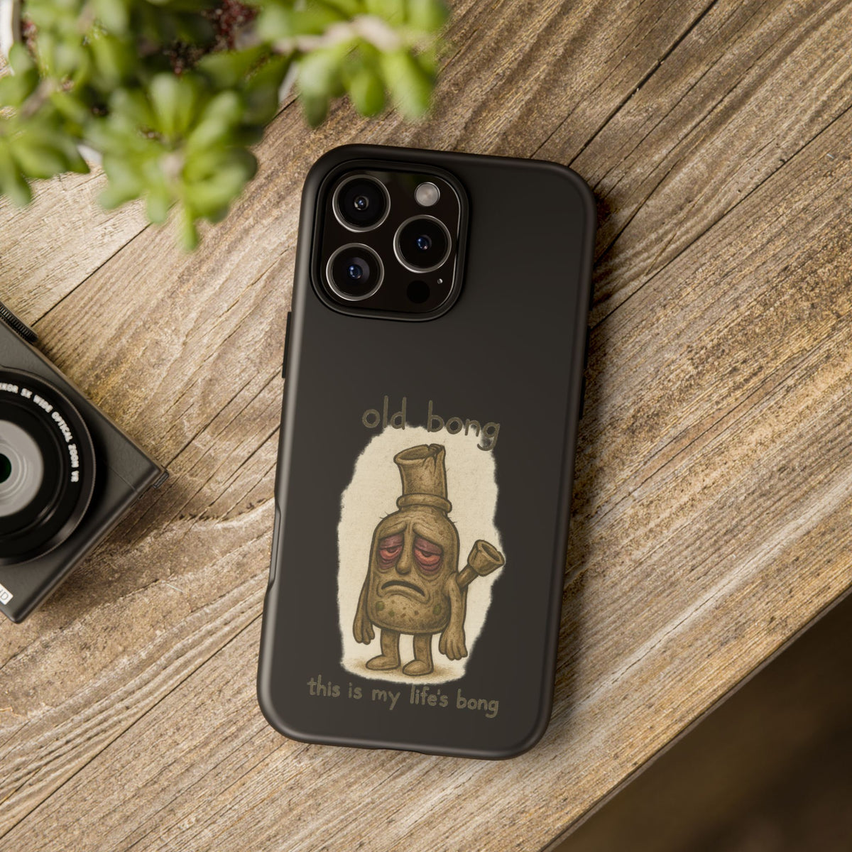 Phone Case — 'Old Bong' Funny Stoner Illustration, "This Is My Life's Bong"