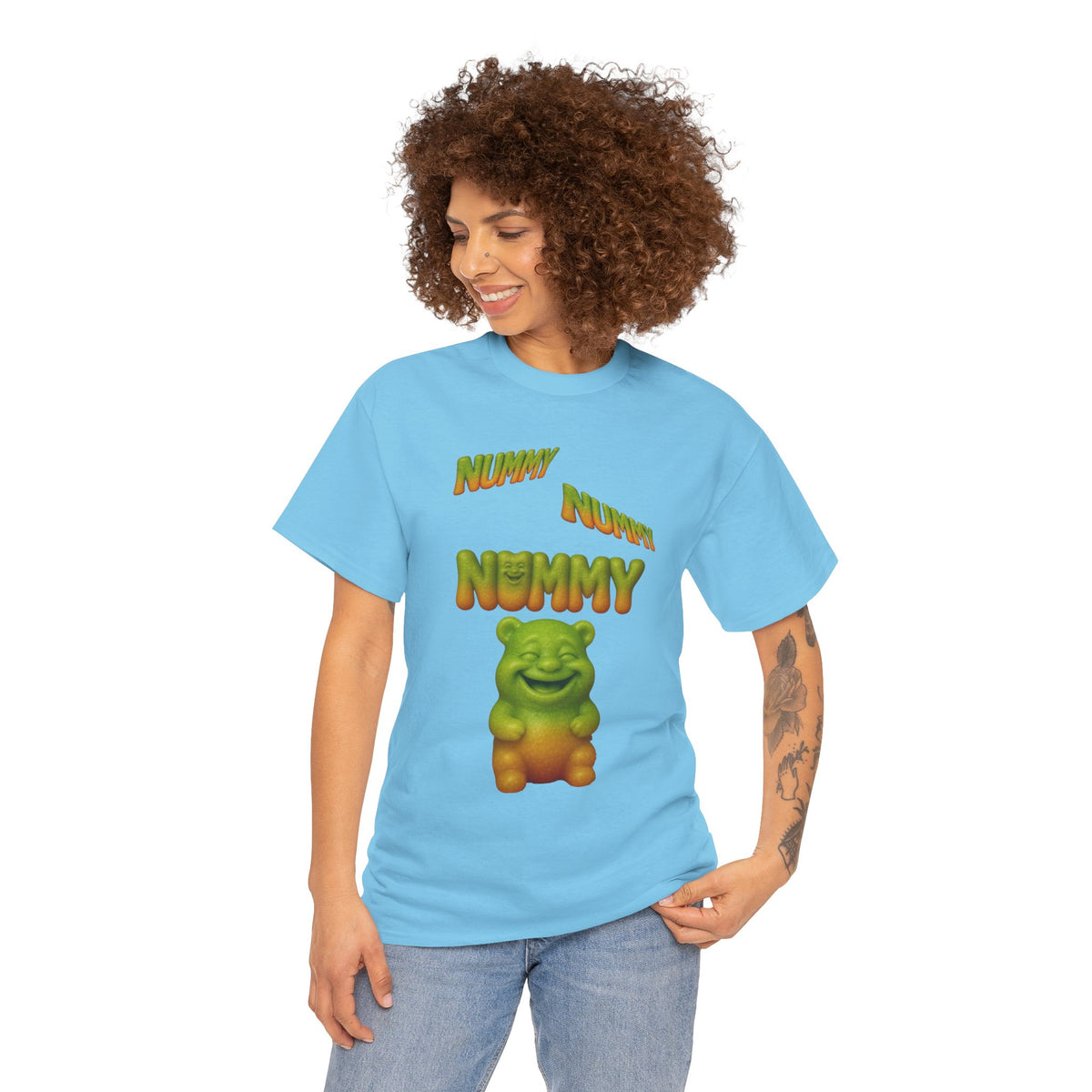 Nummy Gummy Tee — Cute Green Gummy Bear Graphic T-Shirt