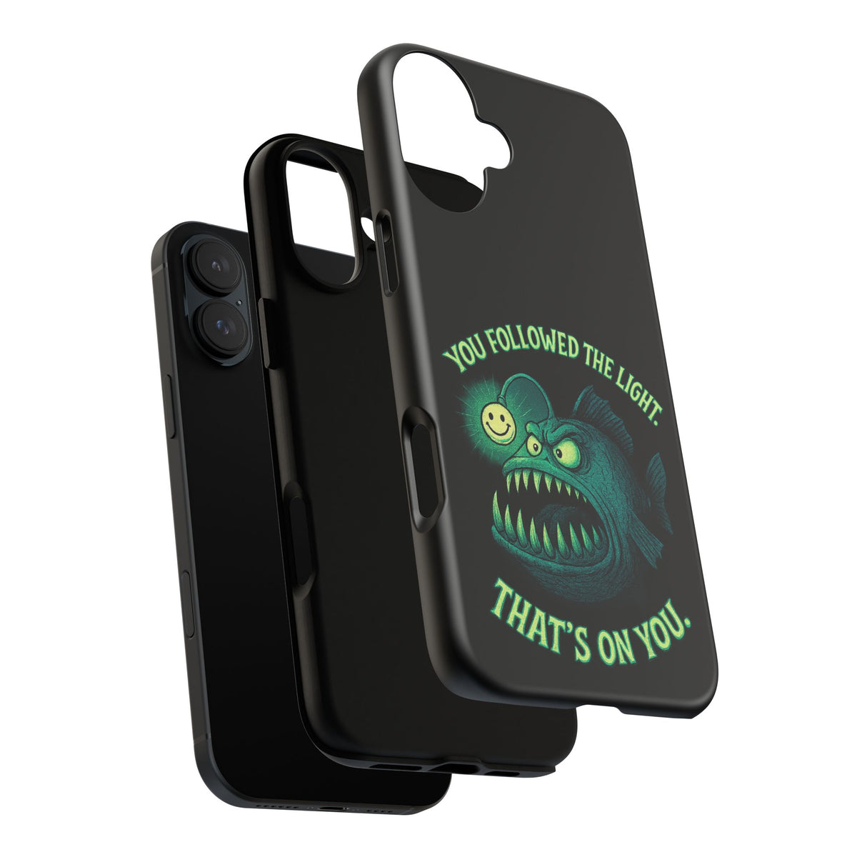 Anglerfish Phone Case – “You Followed The Light, That’s On You” Glow Horror Protective Case