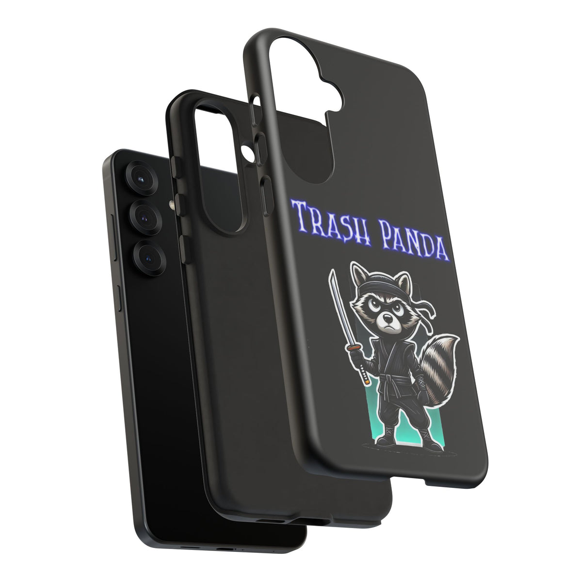 Trash Panda Ninja Phone Case — Cute Raccoon Warrior Protective Case