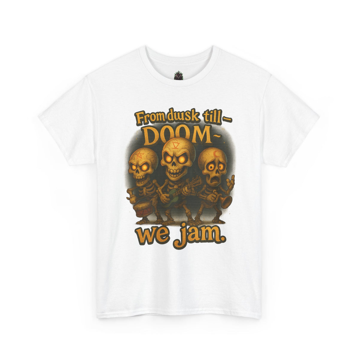 From Dusk Till Doom we jam Tee | Skull Band Graphic T-Shirt