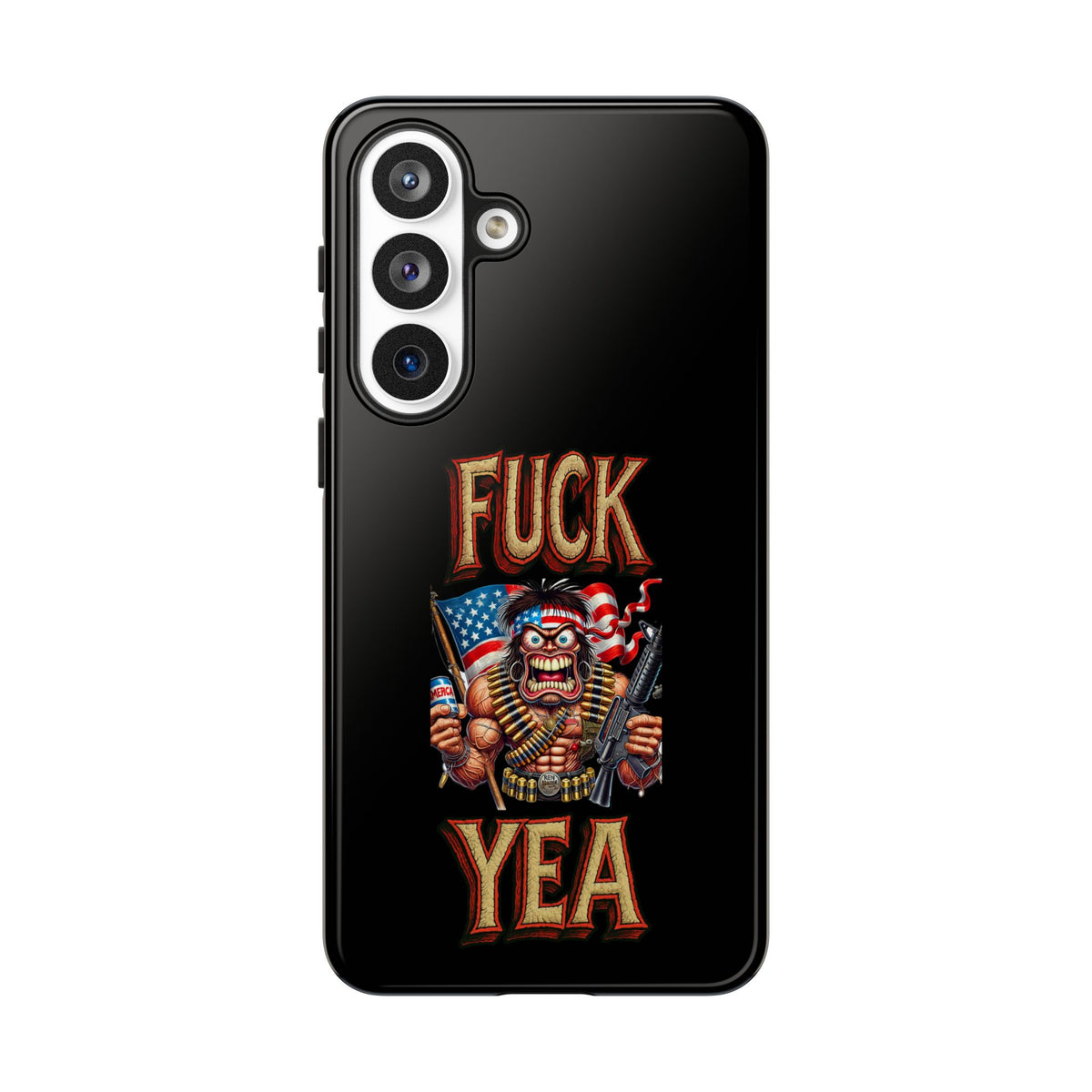 Phone Case — "FUCK YEA" Patriotic Skeleton Soldier Graphic